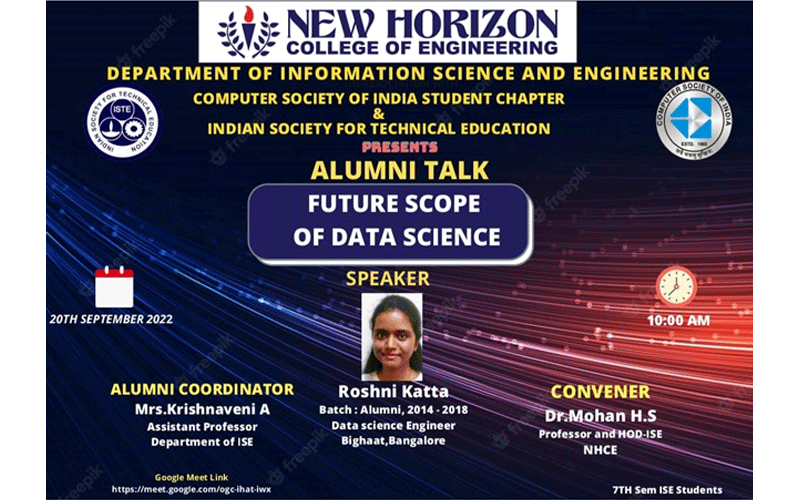 Alumni Talk on “Future Scope of Data Science” Information Science