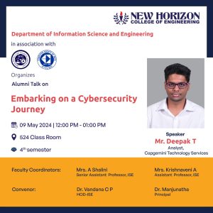 Alumni Talk-Embarking on a Cybersecurity Journey