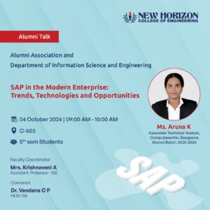 Alumni Talk on SAP in modern Enterprise ,Trends,Technologies and Opportunities
